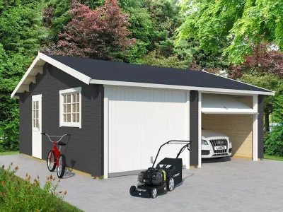 Abb. zeigt Garage Falkland in naturbelassen (carbongrau)