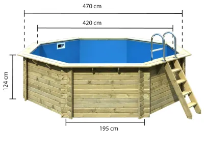 Holzpool Modell 2 38 mm SPARSET Terrasse Produktbild #3