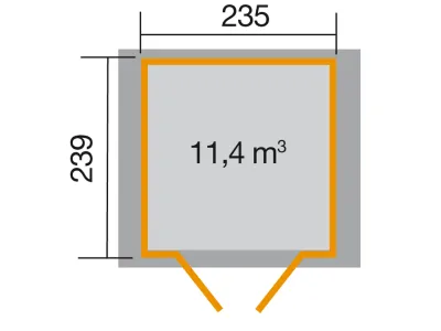 Gerätehaus 224 Gr. 3 21 mm schwedenrot Produktbild #2