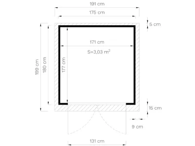 Gartenhaus Marksburg 2 14 mm natur Produktbild #12