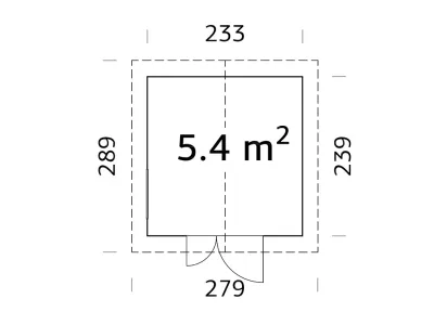 Gerätehaus Nils 5,4 m² 16 mm naturbelassen Produktbild #2