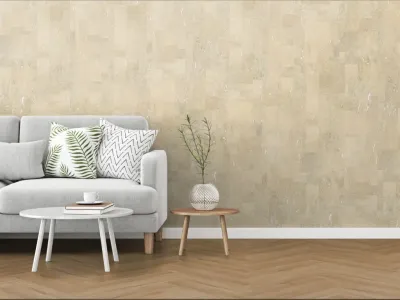Kork Wandfliese DECODALLE Element rustic white mit PARAWAX-Oberfläche Produktbild #1