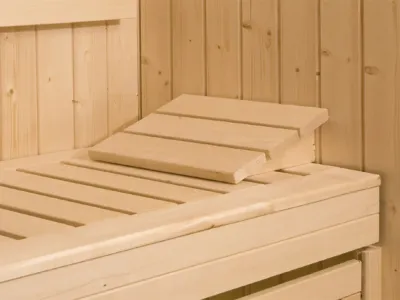 Sauna Elementsauna Varberg 2 HT isolierte Holztür mit Glasausschnitt Produktbild #3