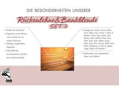 Rückenlehne und Bankblende Set 3 Produktbild #2