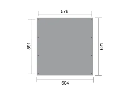 Carport Flachdach Doppelcarport 609 Gr. 1 Produktbild #3