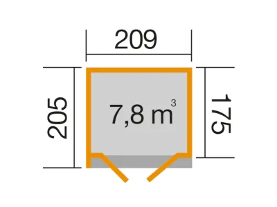 Gartenhaus Designhaus 262 C 21 mm naturbelassen Produktbild #2