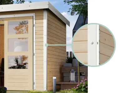 Hybrid-Gartenhaus Pluto B Set terragrau/weiß Produktbild #7
