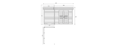 Gestaltungsbeispiel - Abb. zeigt Gartenhaus Ivar (naturbelassen) farblich behandelt