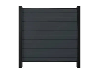 Gartenzaun Sichtschutzzaun PVC Stecksystem anthrazit Produktbild #1