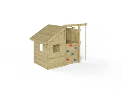 Spielturm Tibalu KDI inkl. Rutsche rot Produktbild #5