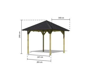 Pavillon SPARSET Sevilla ECO, inkl. Dachschindeln Produktbild #4