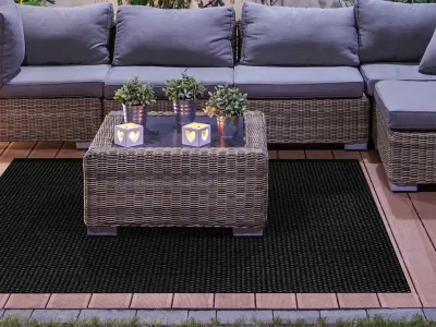 Outdoor-Teppich - Küchenläufer Grillmatte Bodenschutz Classic Noir Produktbild #5