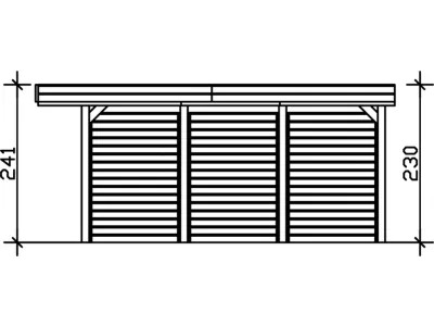 Carport SPARSET Friesland inkl. Rück- und Seitenwand Produktbild #4