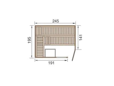 Sauna Massivholzsauna Cubilis ECK 3 mit Rundum-Sorglos-Paket Produktbild #2