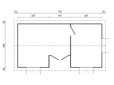 Ferienhaus Blockbohlenhaus Anna 26,8+1,9 m² 70 mm naturbelassen Produktbild #3