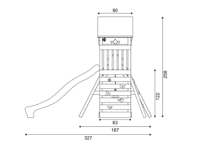 Spielturm Easy KDI inkl. Doppelschaukel inkl. Rutsche grün + Sitze grün Produktbild #8