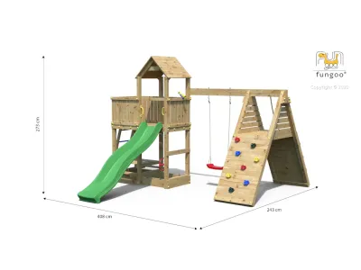 Spielturm Fluppi KDI inkl. Einzelschaukel + Rutsche Produktbild #11
