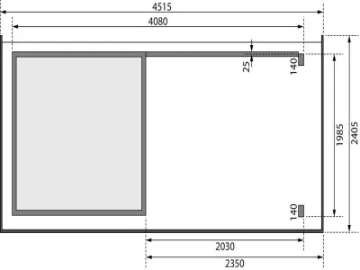 Gartenhaus SET Kandern 1 28 mm terragrau, inkl. 2,6 m Anbaudach + Rückwand Produktbild #8