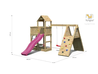 Spielturm Fluppi KDI inkl. Einzelschaukel + Rutsche Produktbild #11