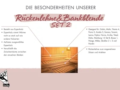 Rückenlehne und Bankblende Set 2 Produktbild #2