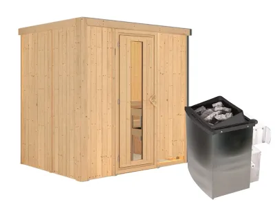 Sauna Systemsauna Bodin, inkl. 9 kW Ofen mit integrierter Steuerung Produktbild #2