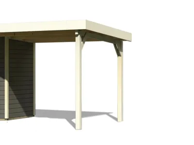 Anbaudach für Gartenhaus Neuruppin terragrau Produktbild #2