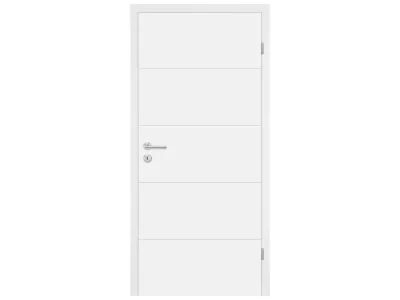Türenset Mala 10 Weißlack RAL 9003 - Türblatt, Zarge, Drückergarnitur Produktbild #1