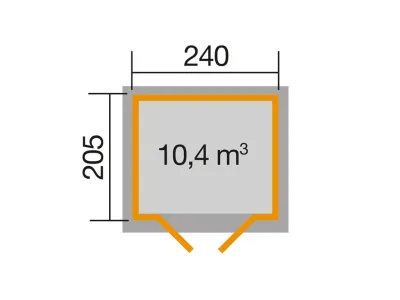 Gartenhaus 122 Gr. 1 28 mm naturbelassen Produktbild #2