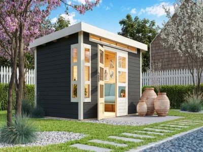 Gartenhaus Kastorf 7 28 mm terragrau Produktbild #1