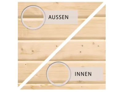 Saunahaus Cuben 38 mm naturbelassen Produktbild #3