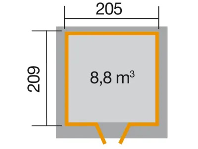 Gerätehaus 227 Gr. 1 21 mm anthrazit Produktbild #2