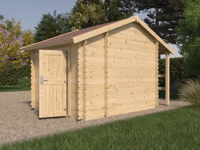 Gerätehaus Blockbohlenhaus Vito 1 19 mm naturbelassen Produktbild #2
