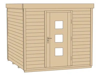 Gartenhaus Designhaus wekaLine 413 Gr. 2 45 mm naturbelassen Produktbild #3