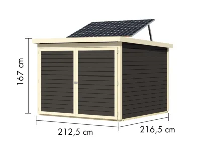 Fahrradgarage 4 19 mm mit Solarkit Produktbild #6