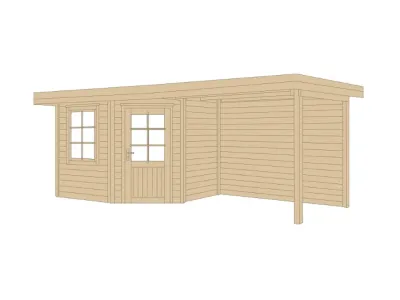 Gartenhaus Designhaus 213 B Gr. 2 28 mm natur Produktbild #3