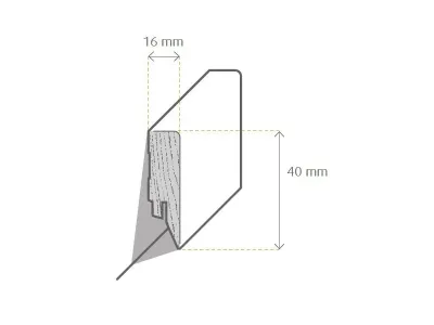 Sockelleiste Eiche matt Topline furniert lackiert Produktbild #2