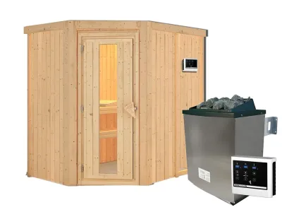 Sauna Systemsauna Carin, inkl. 9 kW Ofen mit externer Steuerung Produktbild #17