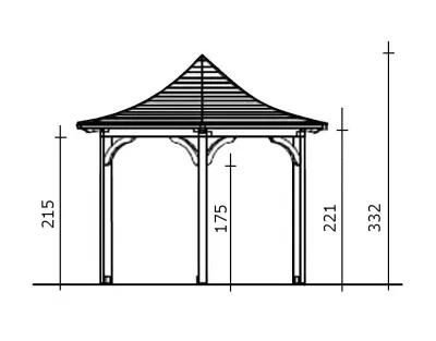 Pavillon Versailles naturbelassen Produktbild #2