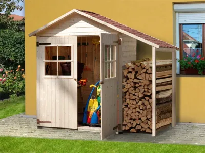 Garten-Terrassenschrank 357 A 14 mm naturbelassen Produktbild #1