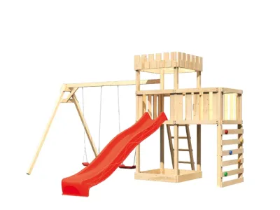 Spielturm Ritterburg Löwenherz SET naturbelassen Produktbild #2