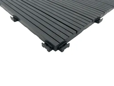 Terrassenfliese aus Gummi-Kunststoff Verbundwerkstoff Hellgrau Produktbild #5