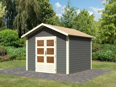 Gartenhaus Talkau 8 28 mm terragrau Produktbild #1