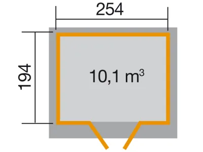 Gerätehaus 325 Gr. 3 19 mm lasiert Produktbild #2