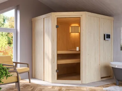Sauna Systemsauna Bodo, inkl. 9 kW Ofen mit externer Steuerung Produktbild #13