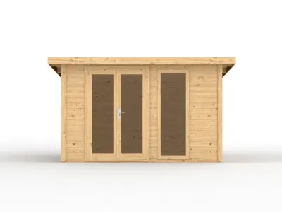Gartenhaus Homeoffice Karvo 2 28 mm naturbelassen Produktbild #4