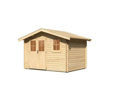 Gartenhaus Blockbohlenhaus Felsenau 4 38 mm naturbelassen Produktbild #6
