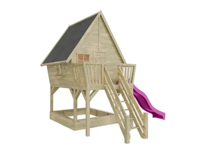 Stelzenhaus Clubhouse KDI inkl. Rutsche pink Produktbild #5