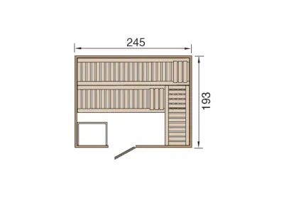 Sauna Massivholz-Elementsauna Kemi 5 GT graphit Ganzglastür Produktbild #2