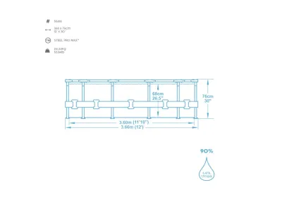 Steel Pro Max Frame Pool,366x76cm, inkl. Filterpumpe Produktbild #6