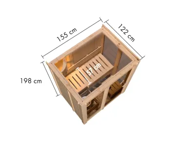 Karibu Elementsauna 68mm Irava 1 Produktbild #5